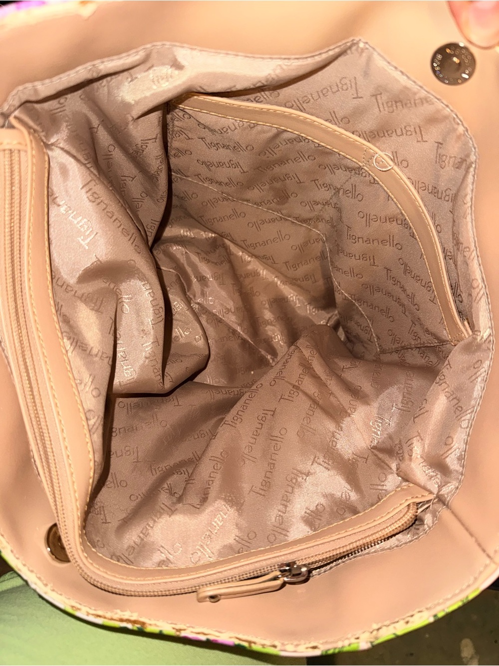 Tignanello Large Genuine Leather Shoulder Handheld Satchel Tote bag - Picture 8 of 11